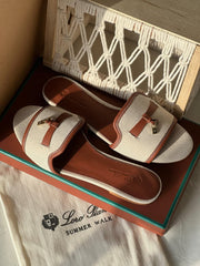 Buy Loro Piana Brown Summer Charms Sandals